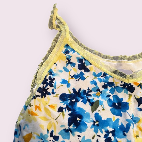 Women's MODA International Set Of Two Floral Camisoles Bow And Ruffle Sz Medium - Picture 9 of 13